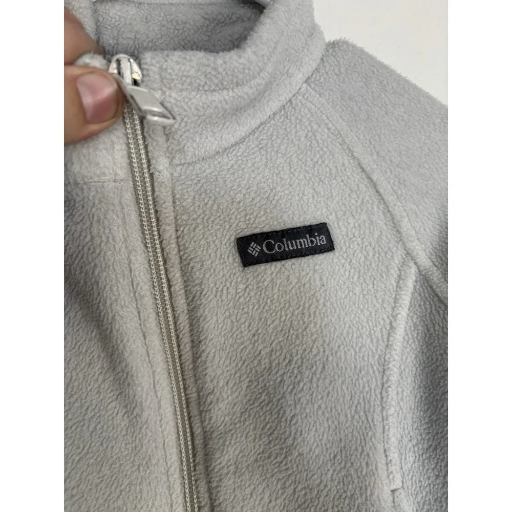 Columbia Toddler Fleece Light Gray Jacket‎ Zip Up 2T Gender Neutral
